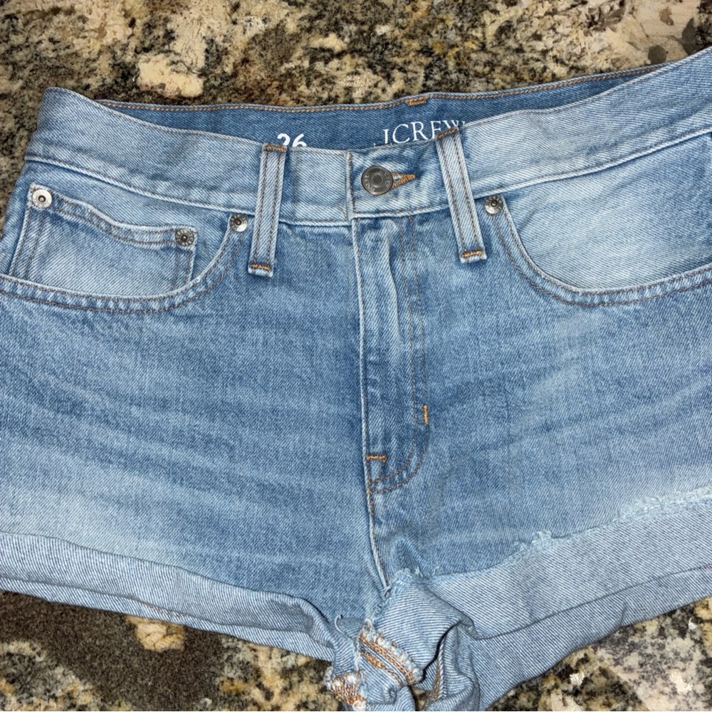 J. Crew Cuffed relax fit Light Blue Jean Shorts NWOT